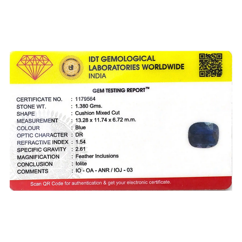 Iolite (Neeli) - 6.9 Carat - Pramogh