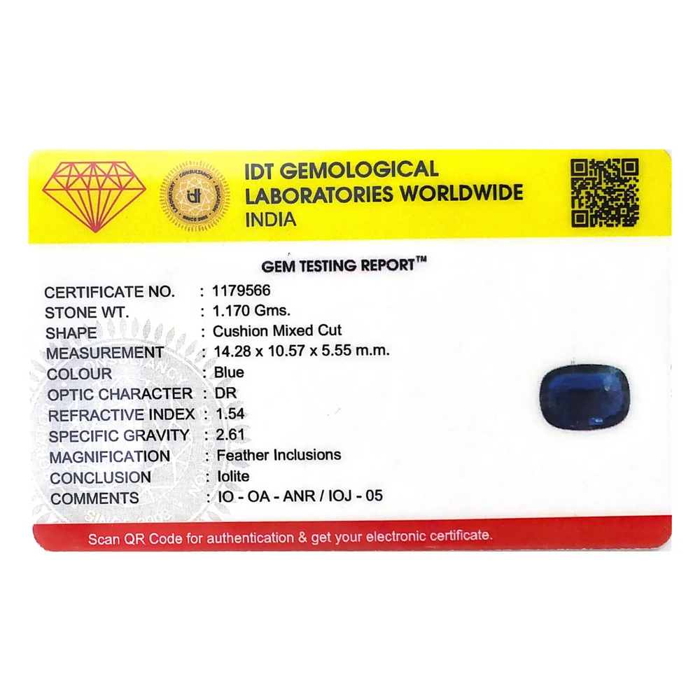 Iolite (Neeli) - 5.85 Carat - Pramogh