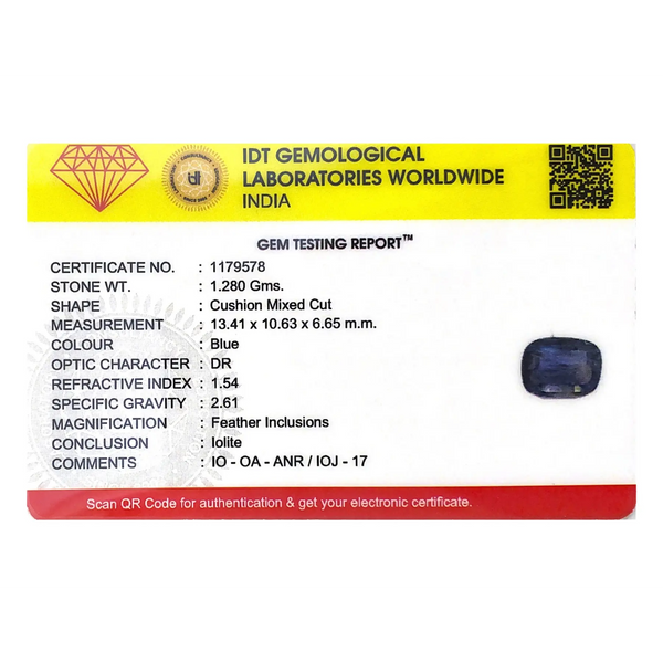 Iolite (Neeli) - 6.4 Carat - Pramogh