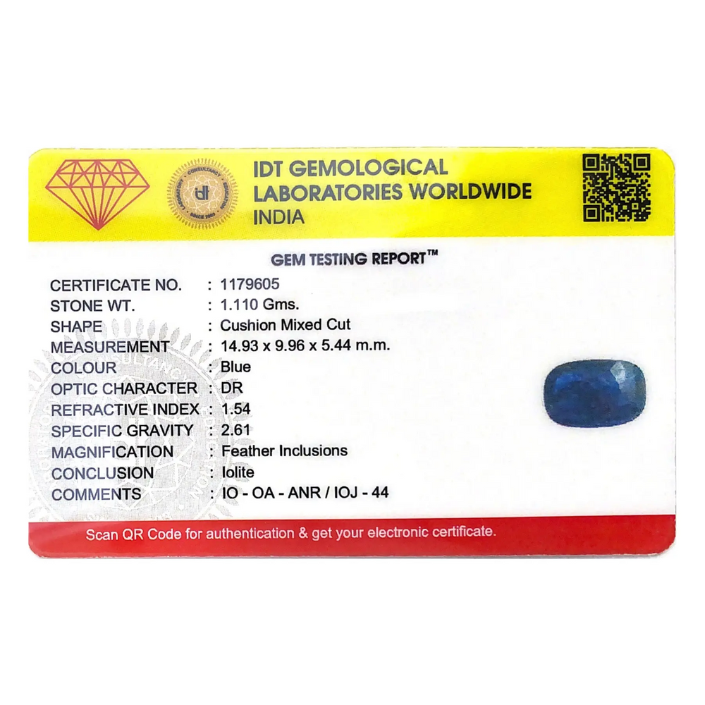 Iolite (Neeli) - 5.55 Carat - Pramogh