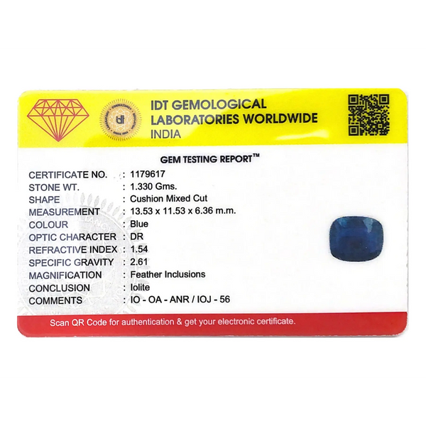 Iolite (Neeli) - 6.65 Carat - Pramogh