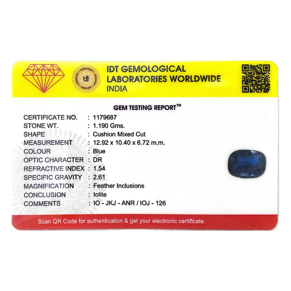 Iolite (Neeli) - 5.95 Carat - Pramogh