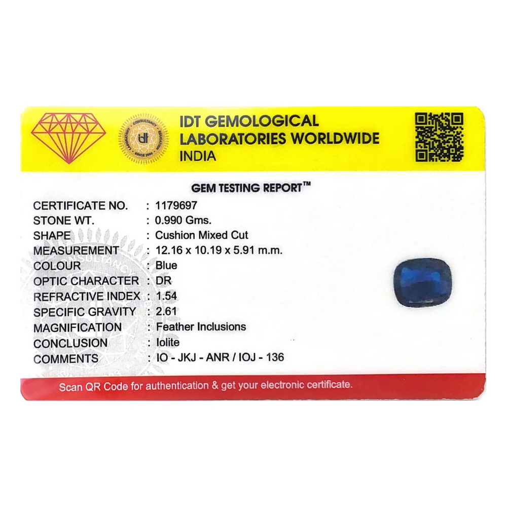 Iolite (Neeli)- 4.95 Carat - Pramogh