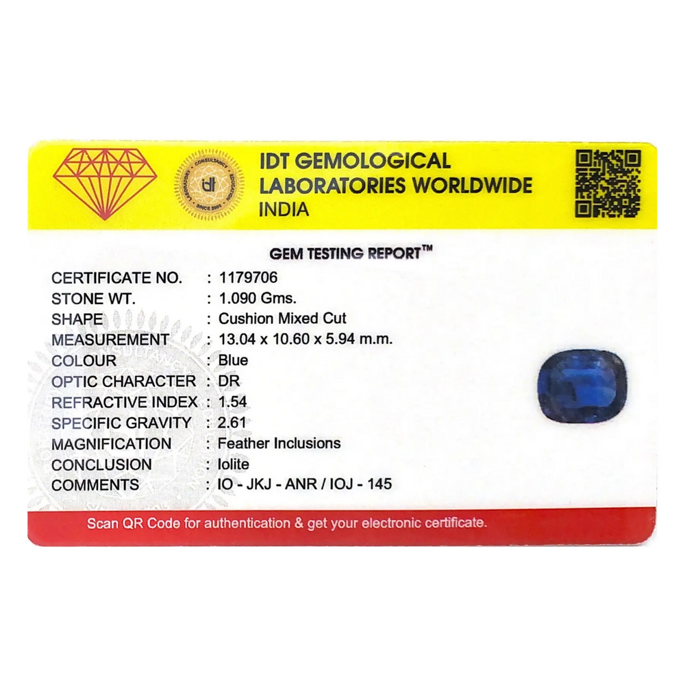 Iolite (Neeli)- 5.45 Carat - Pramogh
