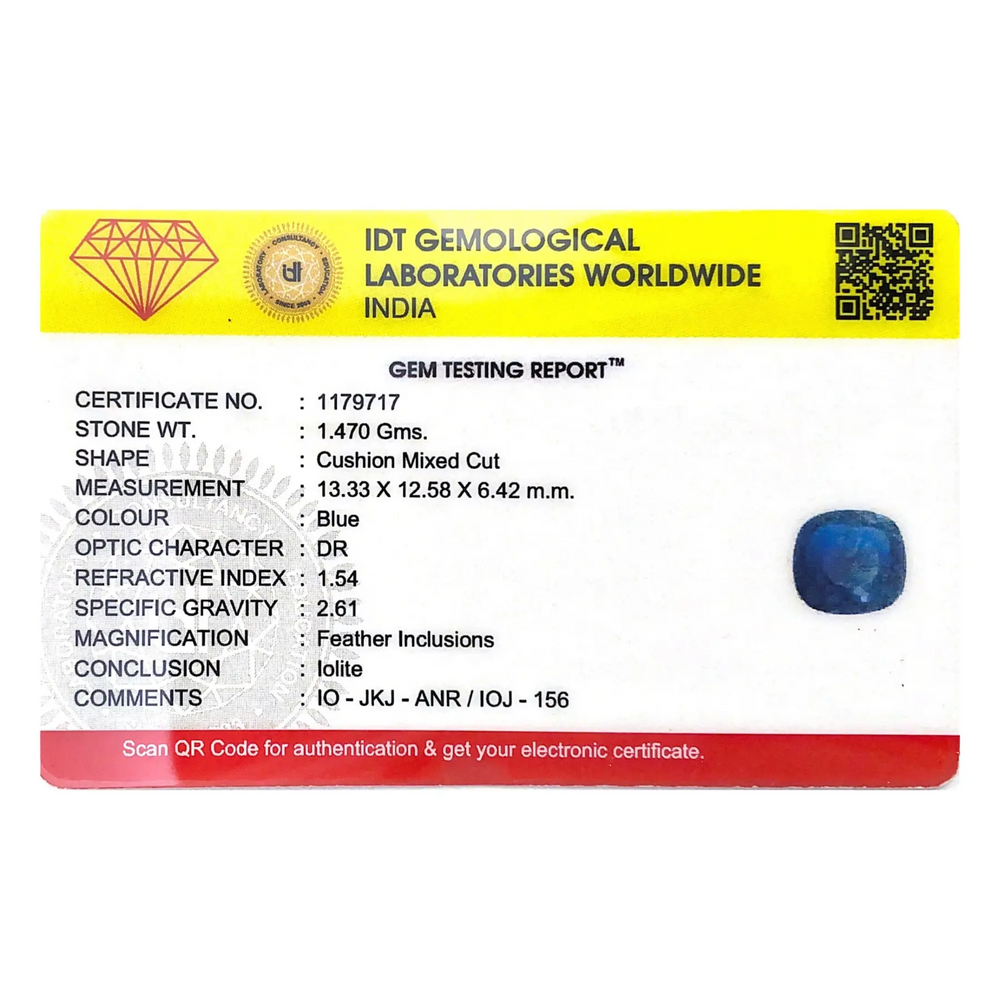 Iolite (Neeli)- 7.35 Carat - Pramogh