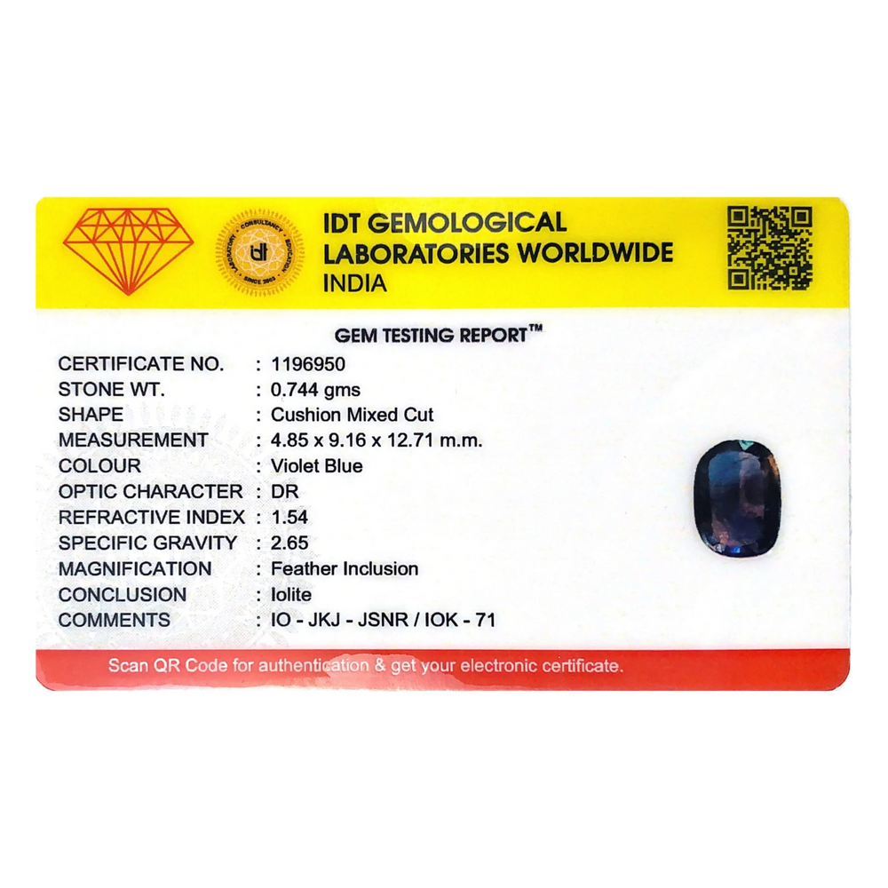 Iolite (Neeli)- 3.72 Carat