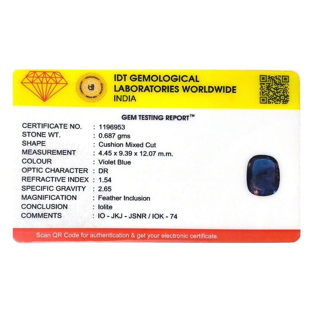 Iolite (Neeli)- 3.44 Carat