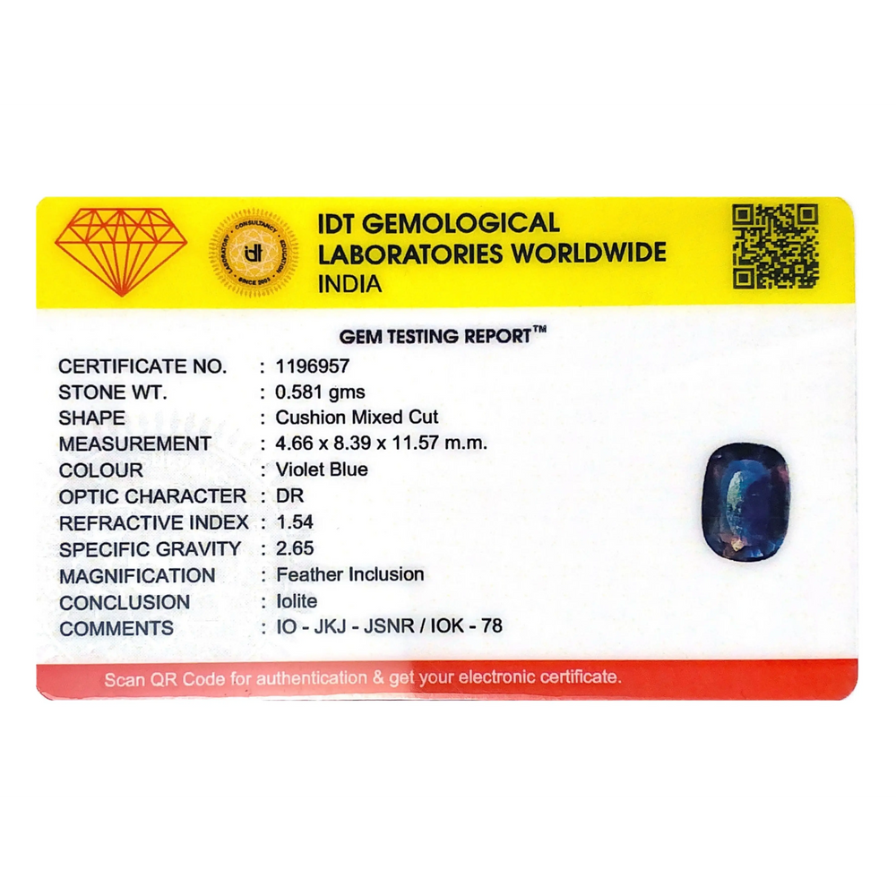 Iolite (Neeli)- 2.91 Carat