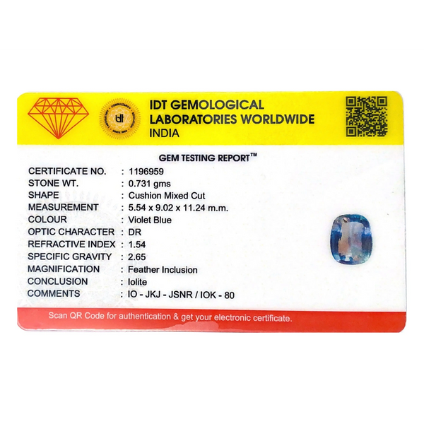 Iolite (Neeli)- 3.66 Carat