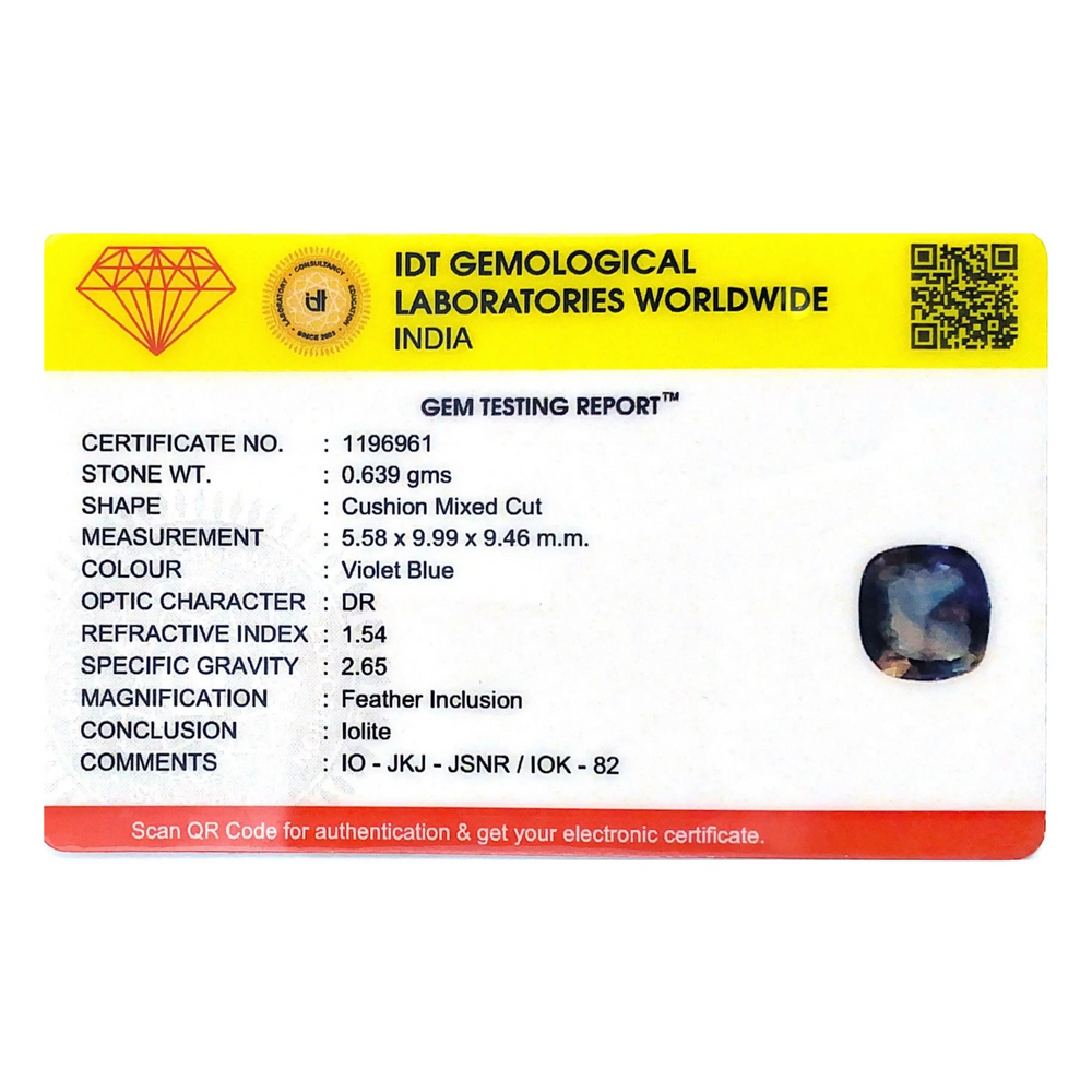 Iolite (Neeli)- 3.2 Carat