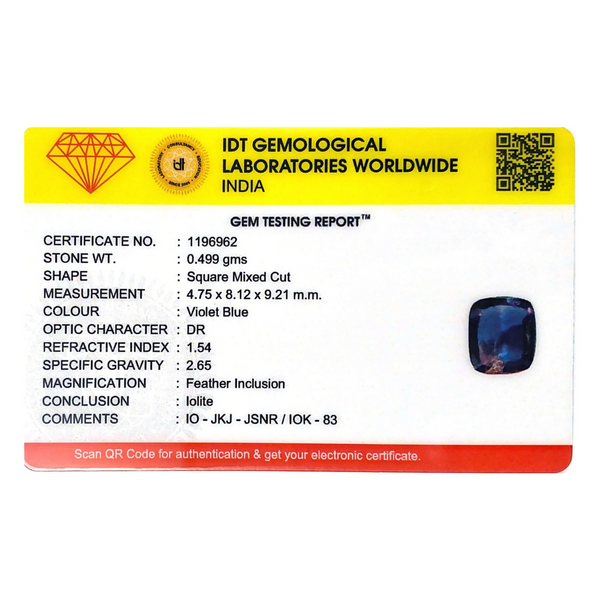 Iolite (Neeli)- 2.5 Carat