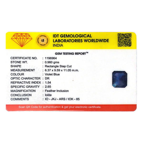 Iolite (Neeli)- 4.8 Carat