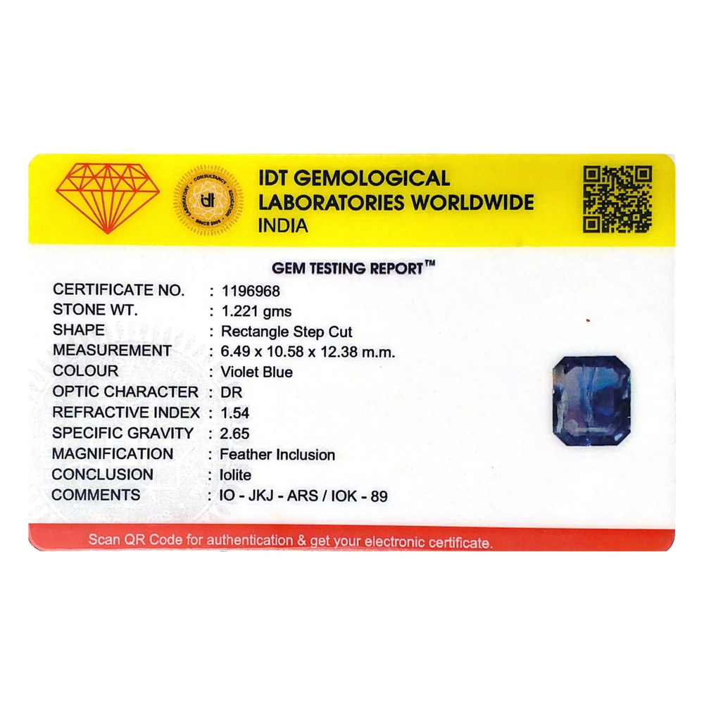 Iolite (Neeli)- 6.11 Carat