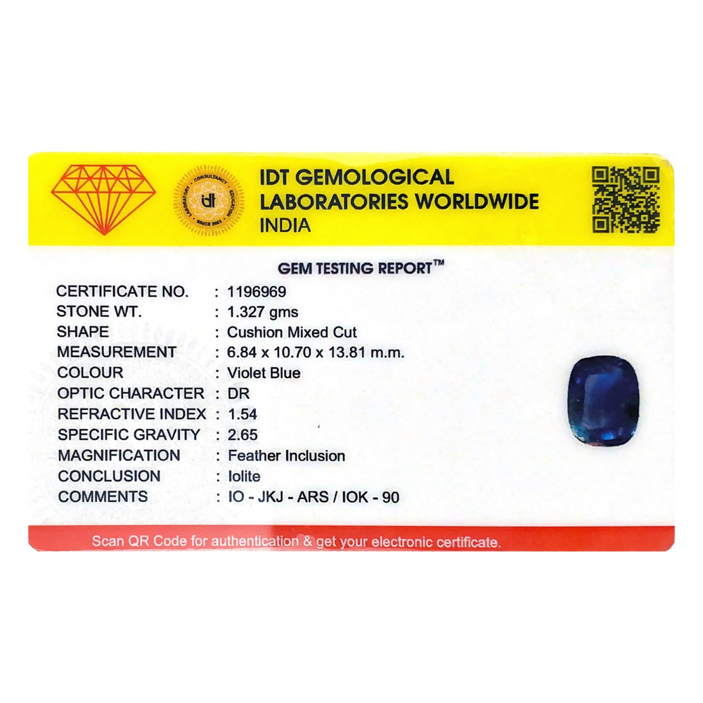 Iolite (Neeli)- 6.64 Carat