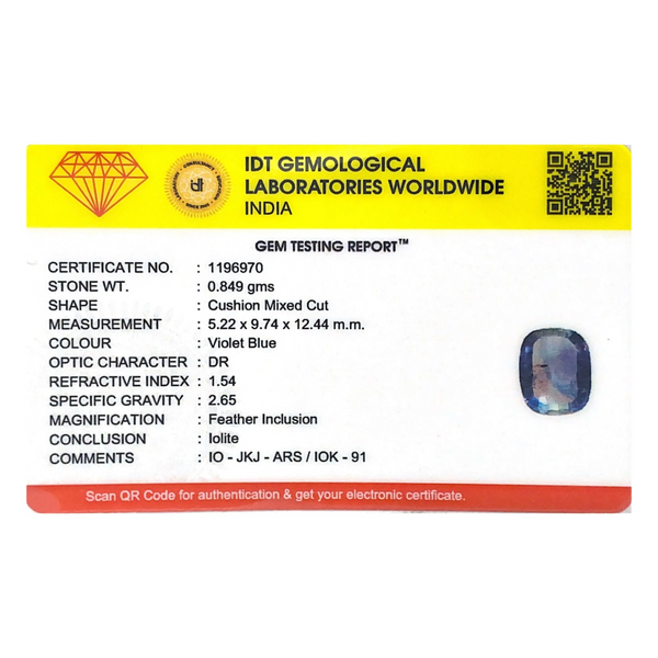 Iolite (Neeli)- 4.25 Carat