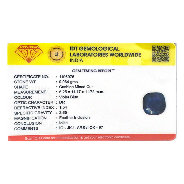 Iolite (Neeli)- 4.82 Carat