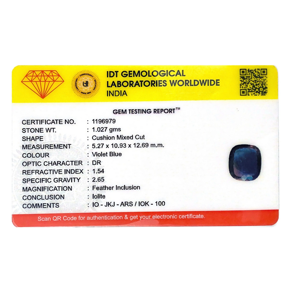 Iolite (Neeli)- 5.14 Carat