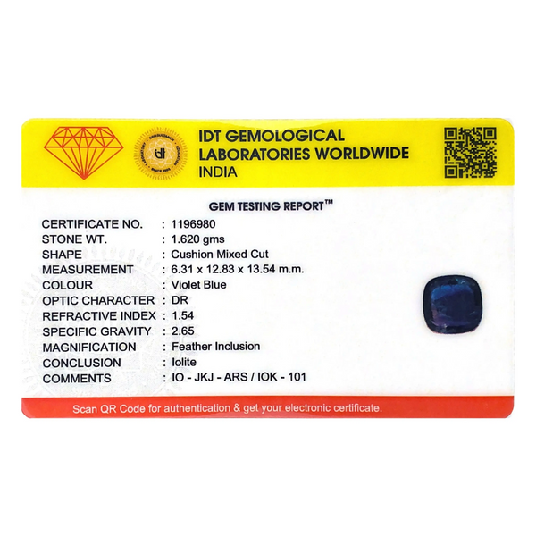 Iolite (Neeli)- 8.1 Carat