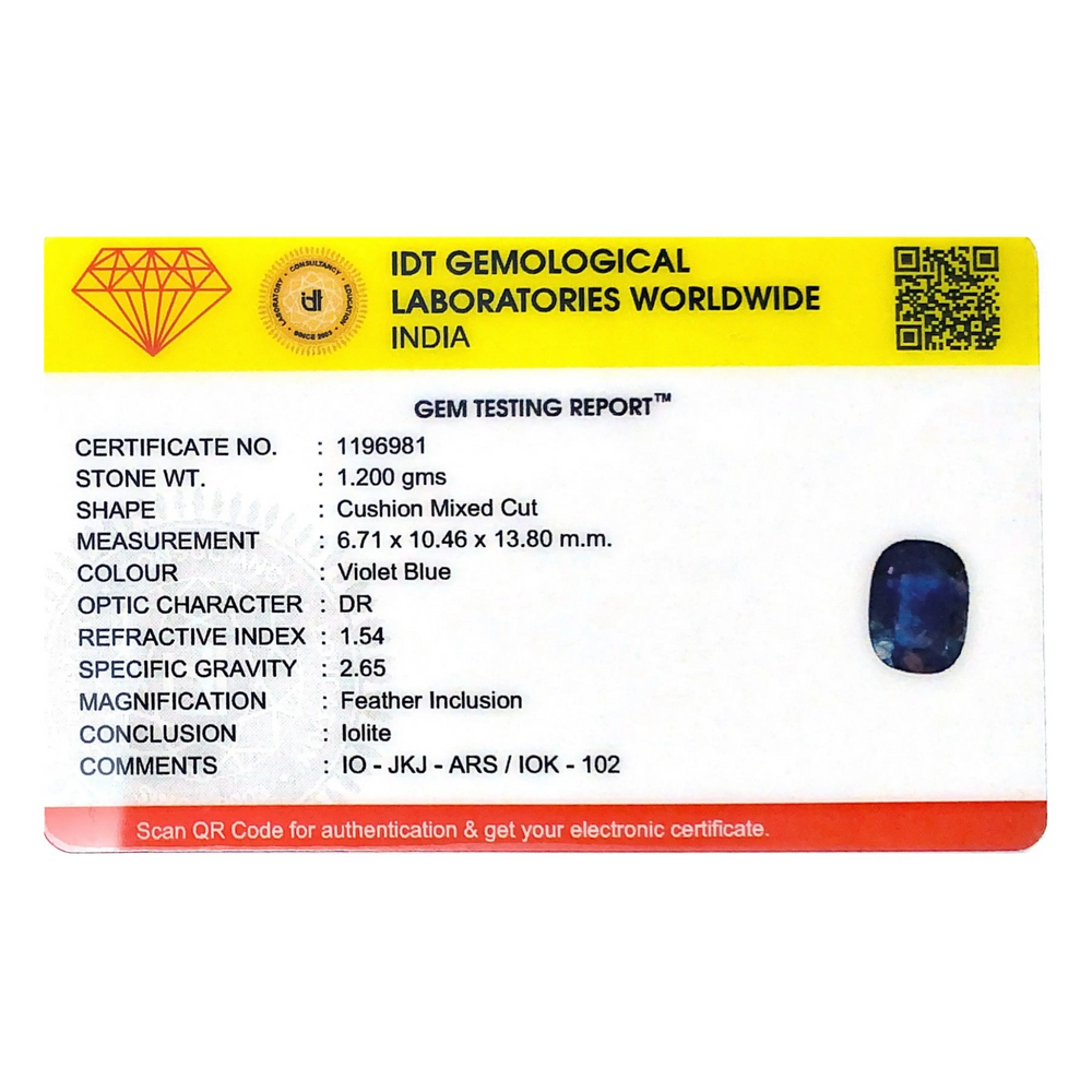 Iolite (Neeli)- 6 Carat