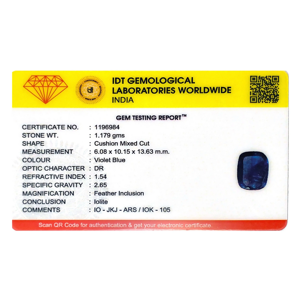 Iolite (Neeli)- 5.9 Carat