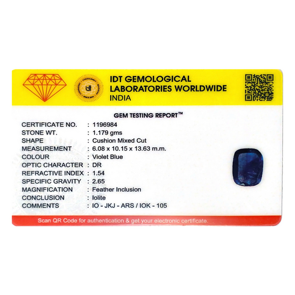 Iolite (Neeli)- 5.9 Carat