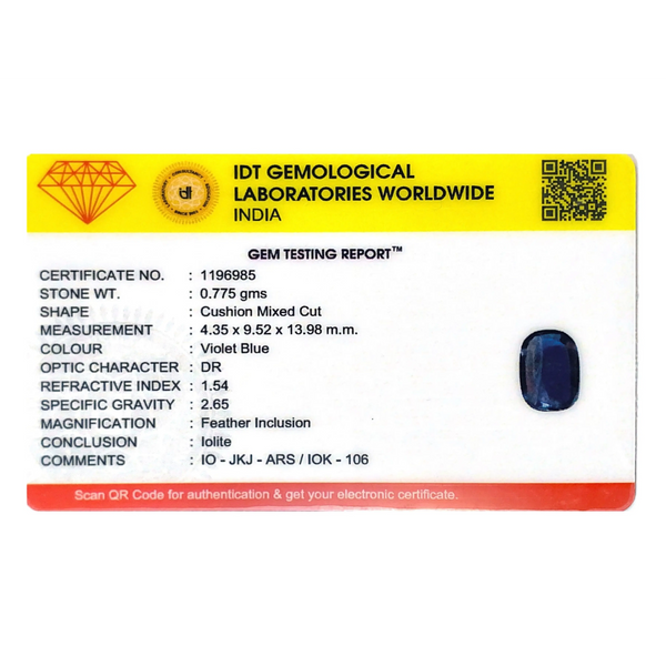 Iolite (Neeli)- 3.88 Carat