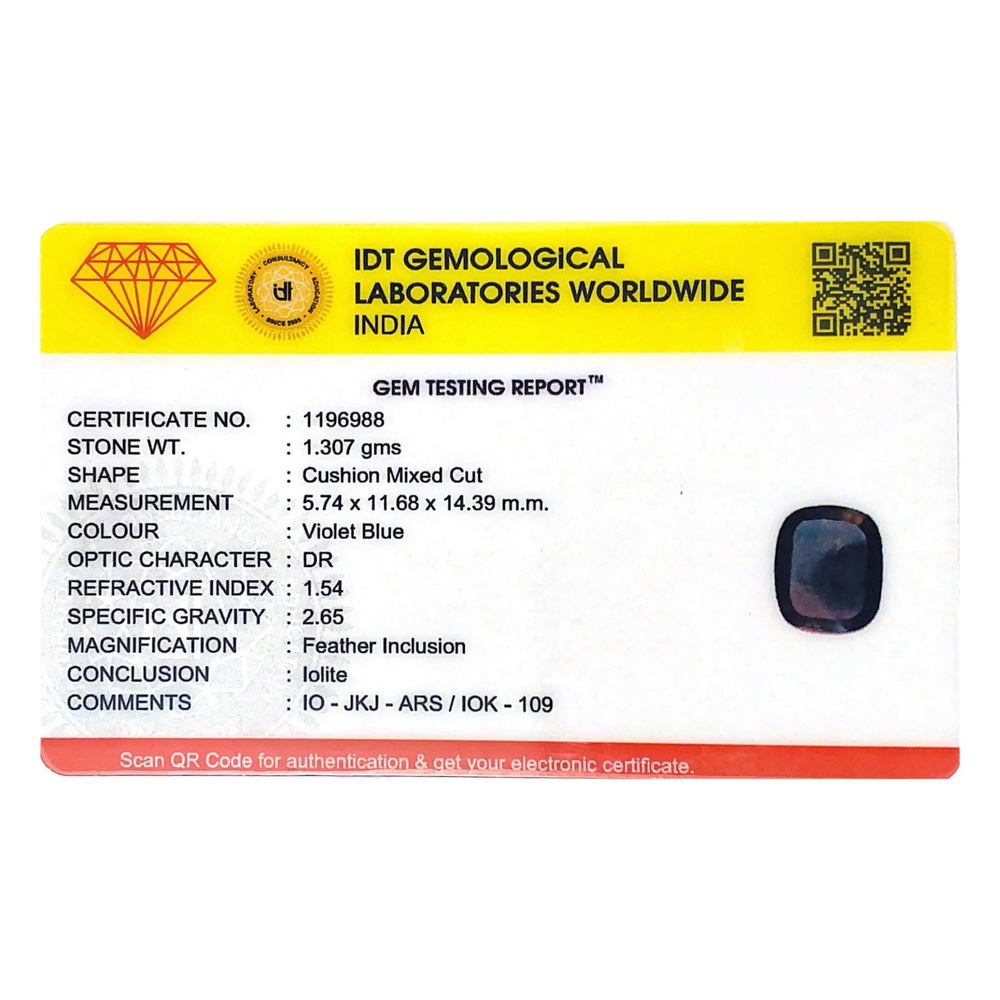 Iolite (Neeli)- 6.54 Carat