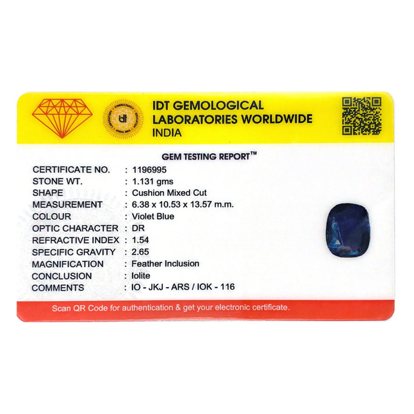 Iolite (Neeli)- 5.66 Carat