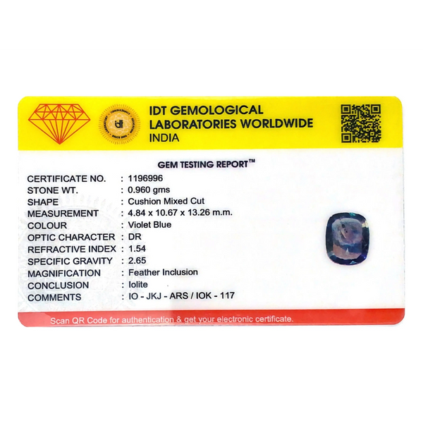 Iolite (Neeli)- 4.8 Carat