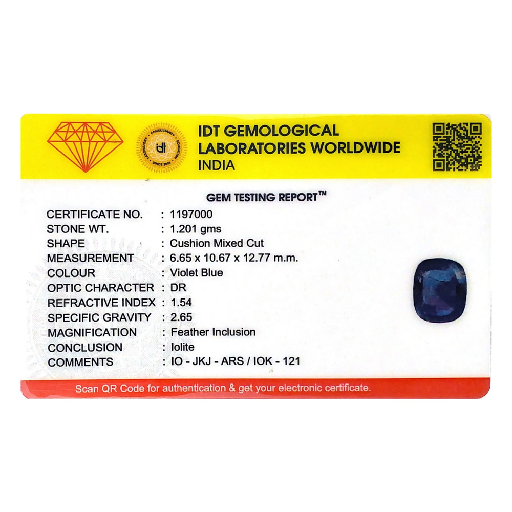 Iolite (Neeli)- 6.01 Carat