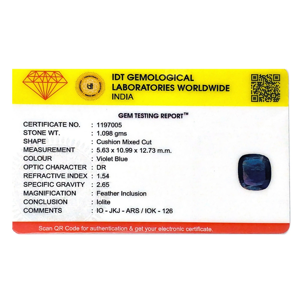 Iolite (Neeli)- 5.49 Carat
