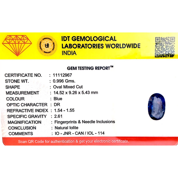 Iolite (Neeli) - 4.98 Carat