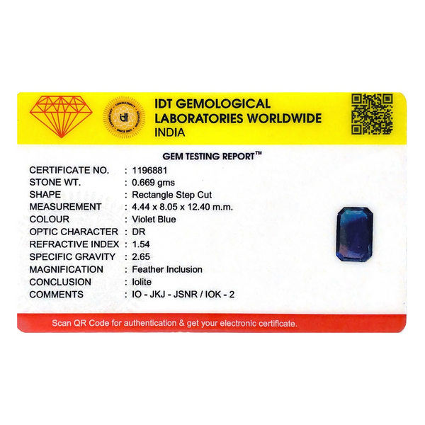 Iolite (Neeli)- 3.35 Carat
