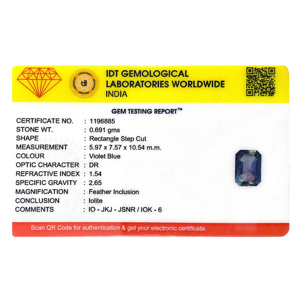 Iolite (Neeli)- 3.46 Carat