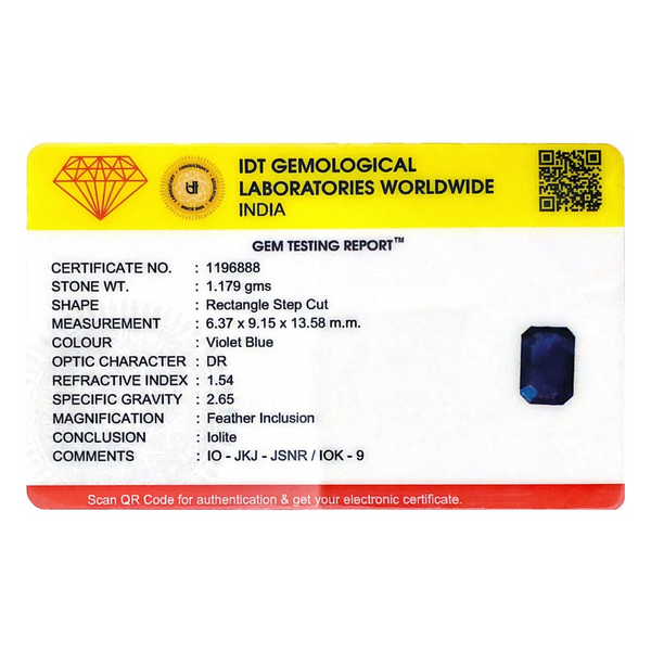 Iolite (Neeli)- 5.9 Carat