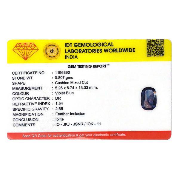 Iolite (Neeli)- 4.04 Carat