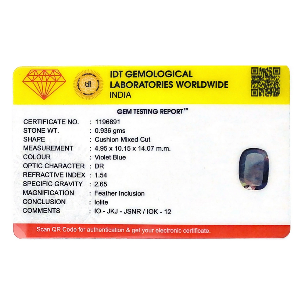 Iolite (Neeli)- 4.68 Carat