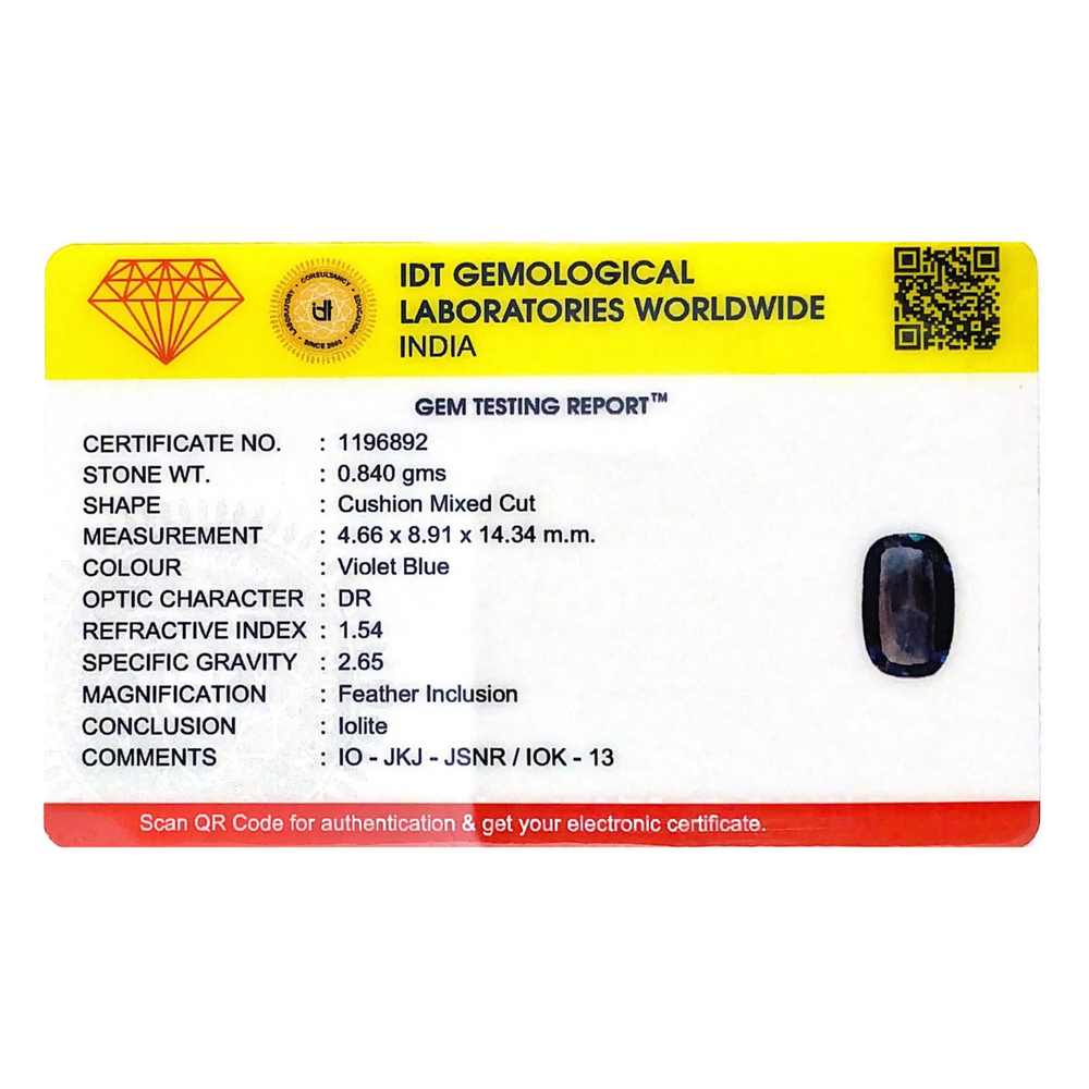 Iolite (Neeli)- 4.2 Carat