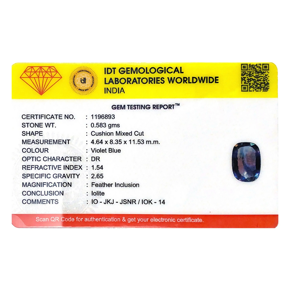 Iolite (Neeli)- 2.92 Carat