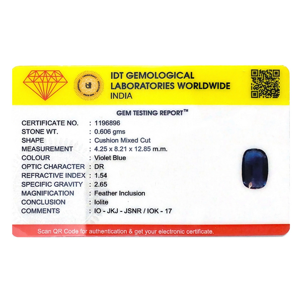 Iolite (Neeli)- 3.03 Carat