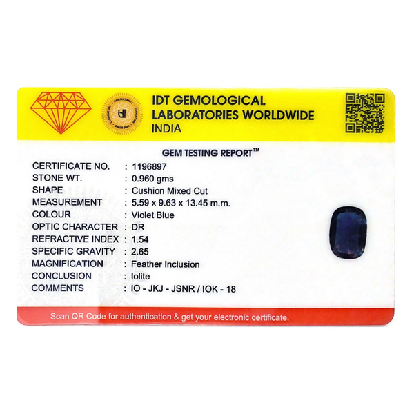 Iolite (Neeli)- 4.8 Carat