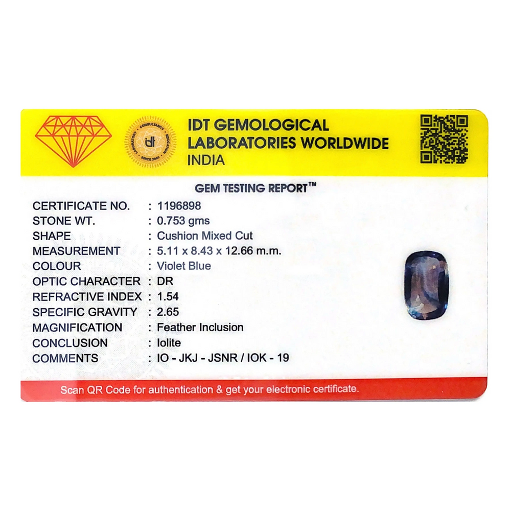 Iolite (Neeli)- 3.77 Carat