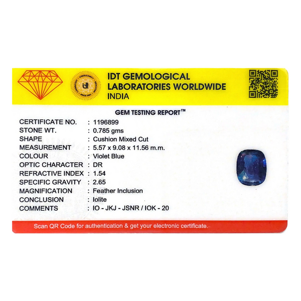 Iolite (Neeli)- 3.93 Carat