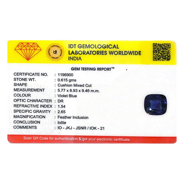 Iolite (Neeli)- 3.08 Carat