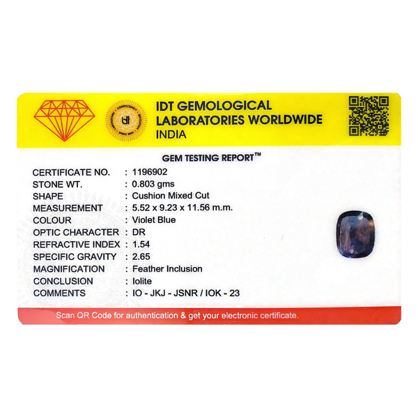 Iolite (Neeli)- 4.02 Carat