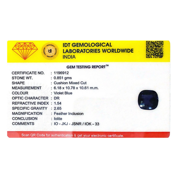 Iolite (Neeli)- 4.26 Carat