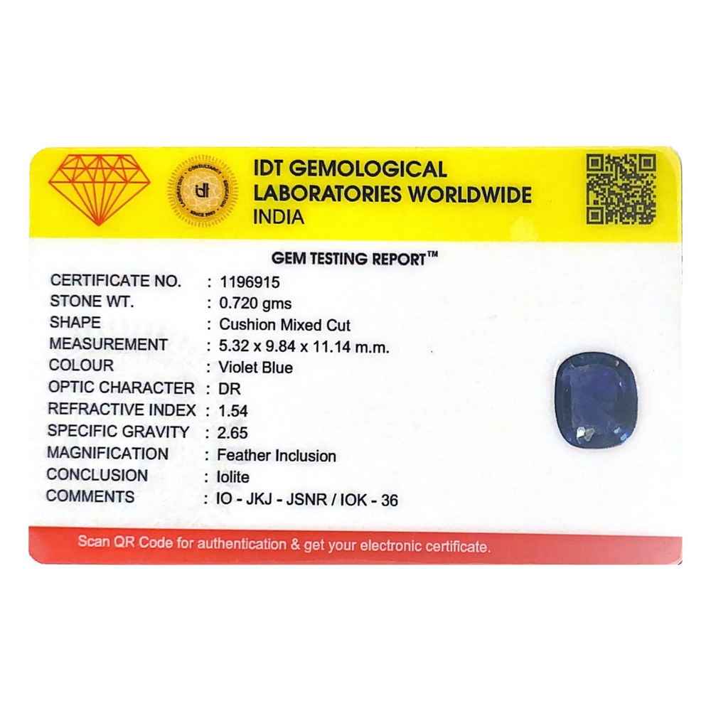 Iolite (Neeli)- 3.6 Carat