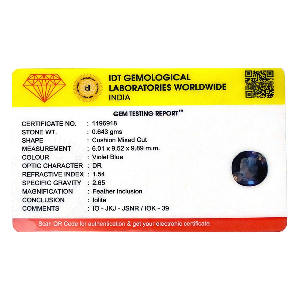 Iolite (Neeli)- 3.22 Carat
