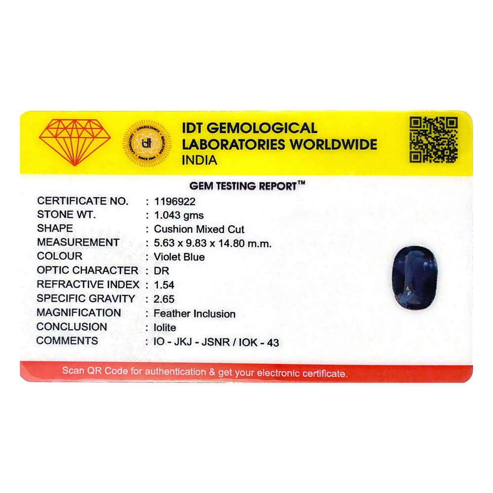 Iolite (Neeli)- 5.22 Carat