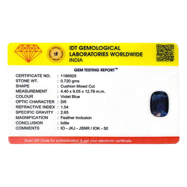 Iolite (Neeli)- 3.6 Carat